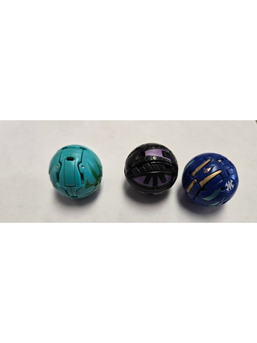 Bakugan Battle Brawlers Balls Lot of 3 Darkus Ventus Aquos